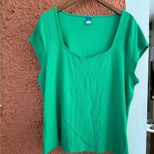 Old Navy Sweetheart Rib-Knit T-Shirt Reach for Clover Size XXL